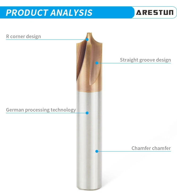 Carbide Corner Radius End Mill Internal R Knife/Tool Chamfering Milling Cutter