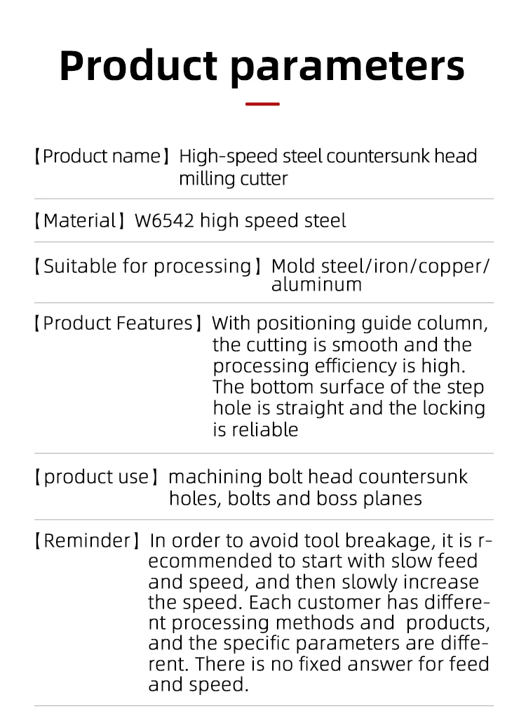 HSS Counterbore With Morse Taper Shank and Pilot Slotting Tool for Copper Metal Drilling Piloted Counterbore Cutter