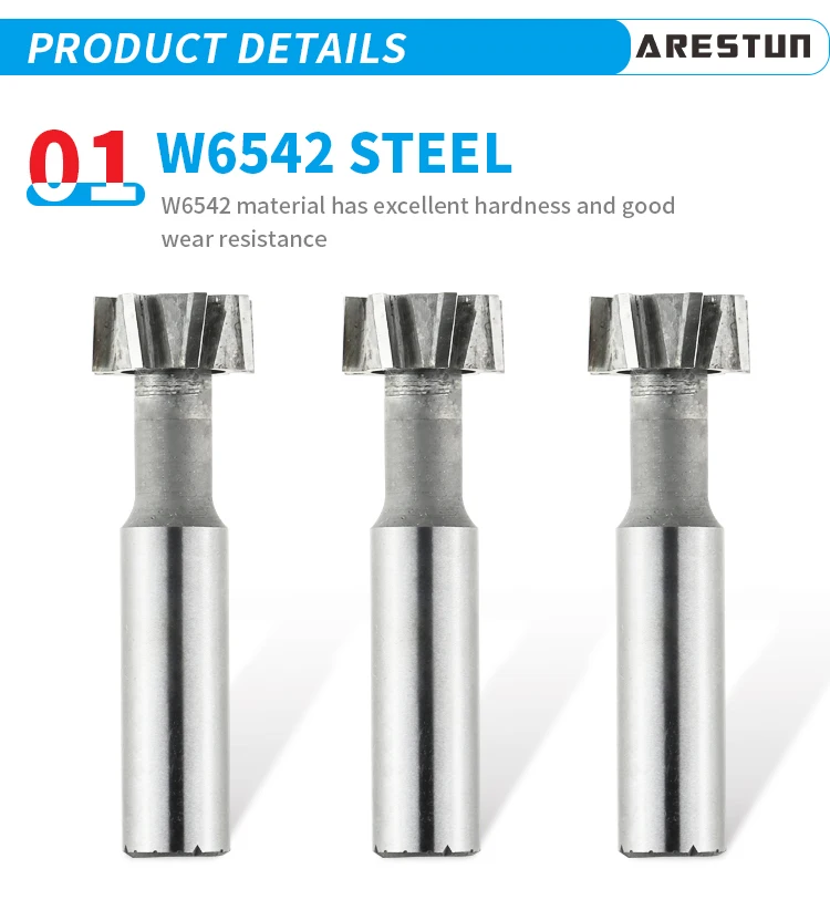 High Quality OEM HSS M2, M35, M42 T-Slot Cutter With Parallel Shank and Taper Shank CNC T-type Milling Cutter