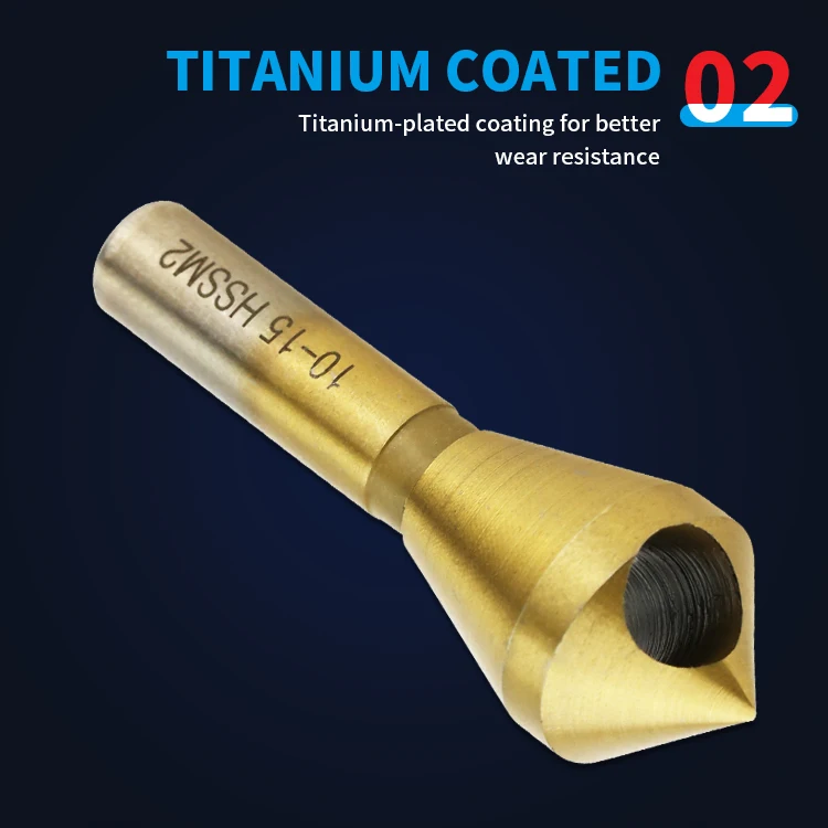 M35 Steel Cobalt Countersink Drill Bit Deburring Chamfer Drill Bits With Round Shank