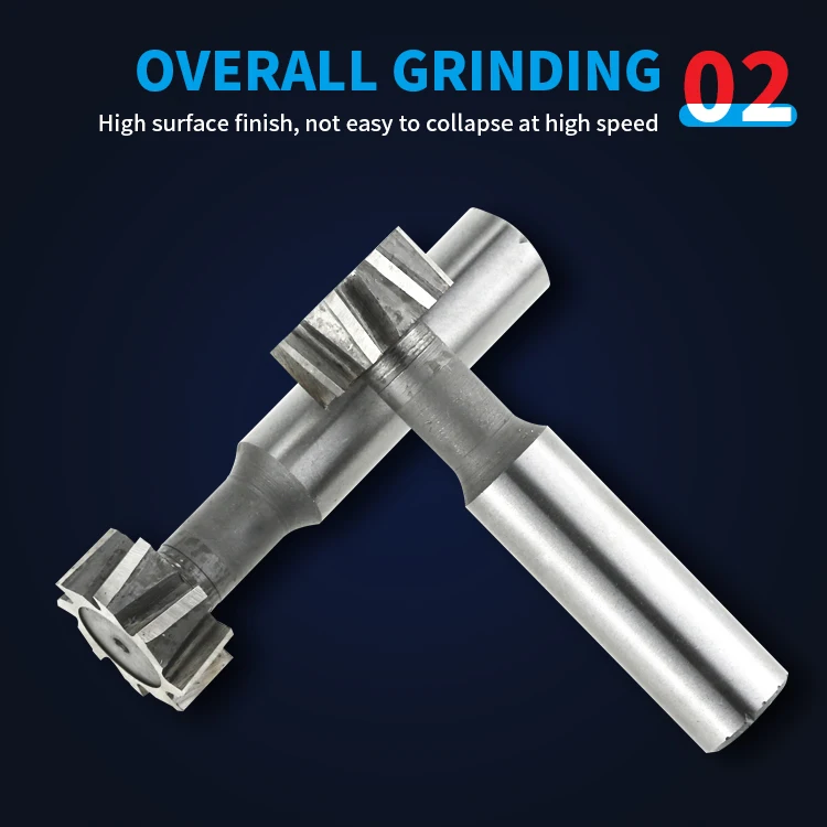 High Quality OEM HSS M2, M35, M42 T-Slot Cutter With Parallel Shank and Taper Shank CNC T-type Milling Cutter