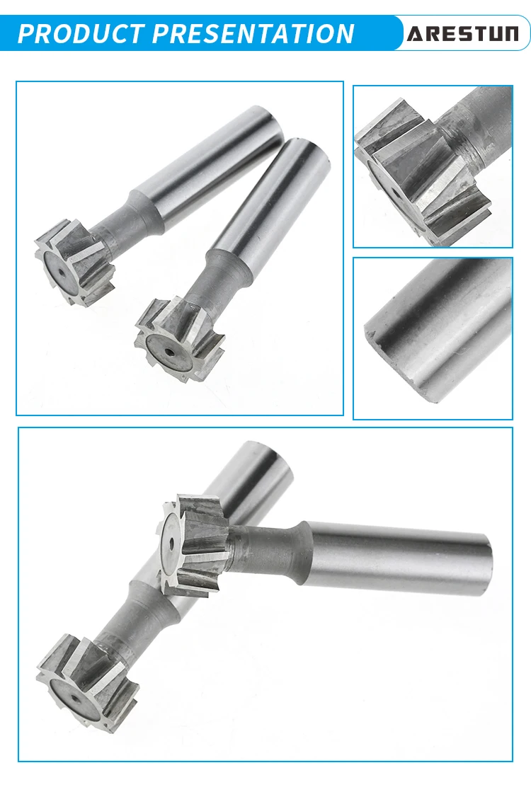 High Quality OEM HSS M2, M35, M42 T-Slot Cutter With Parallel Shank and Taper Shank CNC T-type Milling Cutter