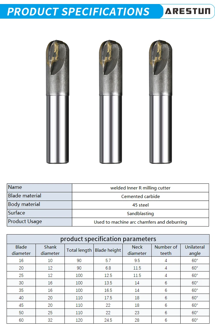 Cutting Tools Diamond Milling Cutter Pcd Ball Nose End Mill