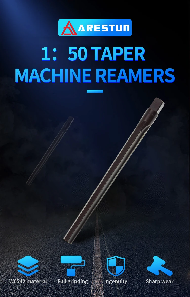 HSS M2/M35 1:50 Taper Pin Reamer with Straight Shank