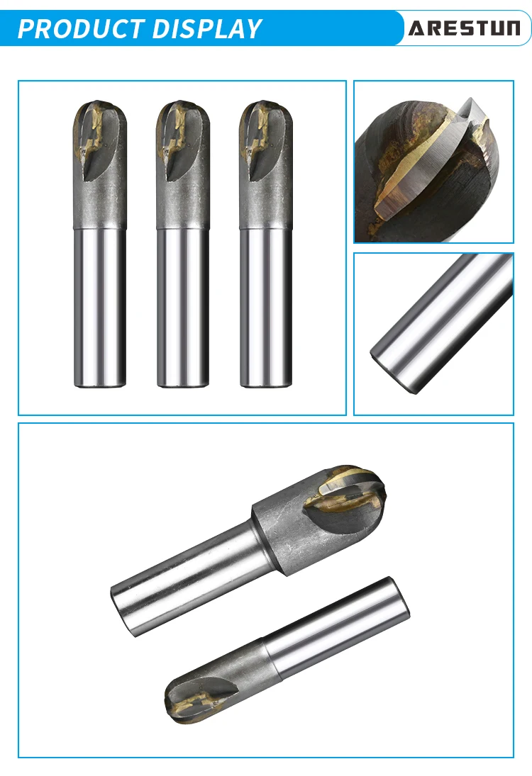 Cutting Tools Diamond Milling Cutter Pcd Ball Nose End Mill