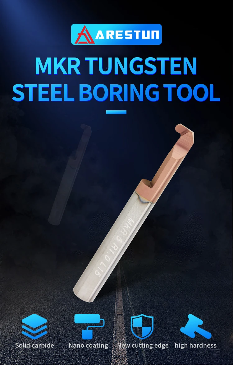 MKR Carbide Small Bore Inside Micro Boring Tools Integral Alloy Tungsten Steel Turning Tool