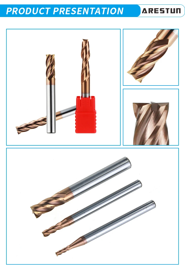 4 Flute Solid Tungsten Carbide Milling Cutter Cnc End Mill for Stainless Steel
