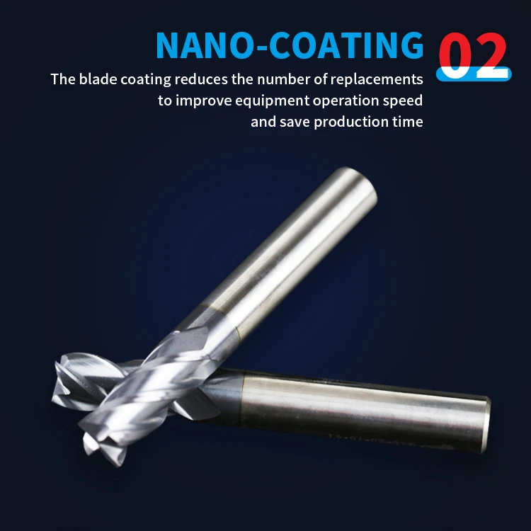 HRC 45 Degree Soild Tungsten Carbide End Mill Cnc Machine Milling Cutter Tool Cnc Lathe Tools Carbide Cutting Tools