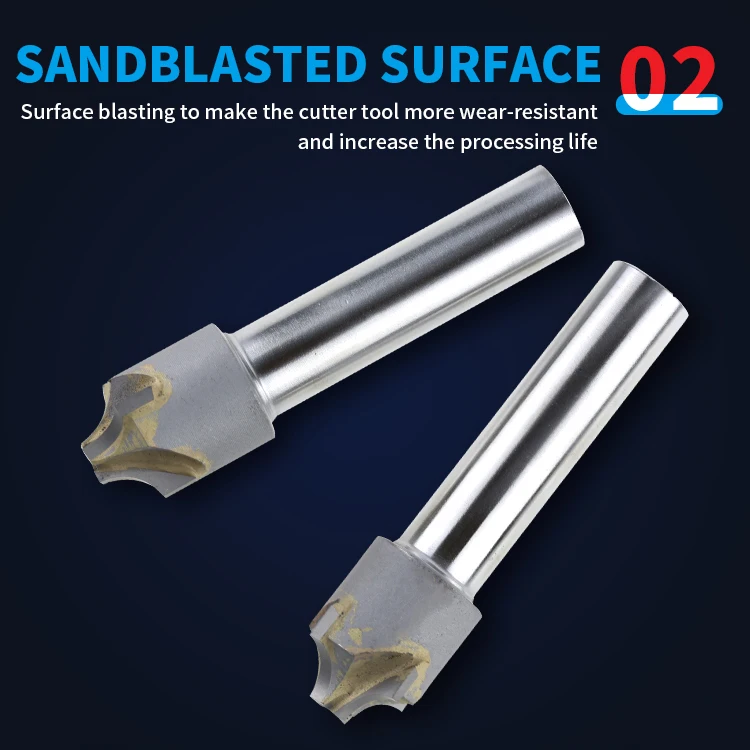 Straight Shank Inlaid with Carbide Tungsten Steel Chamfered Inner R Arc Milling Cutter End Mills Customized R2 R4 R5 R6 R15 R20