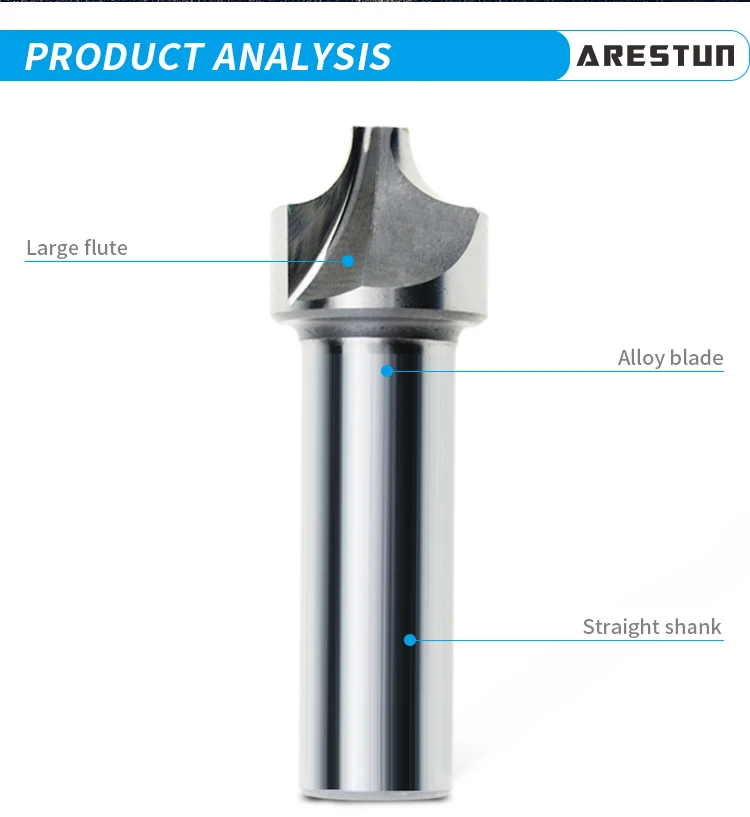 Corner Rounding End Mill HSS R Angle Fillet Radius Quarter Circle Cutter R1-R12