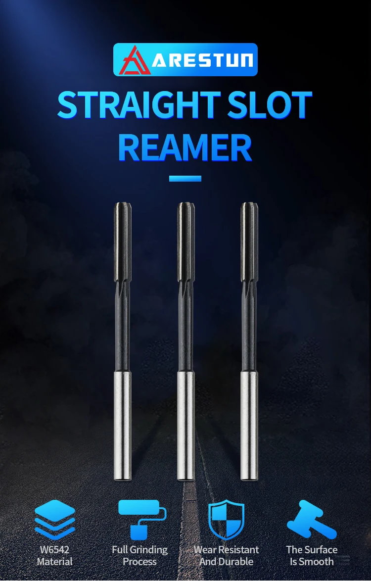 High Speed Manufacturer Router CNC Carbide Tip Tungsten Straight Shank 6 Flute Spiral Flute Center Chamfer Reamers