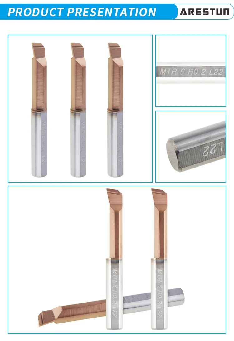 CNC Micro Boring Bars Solid Carbide Tool Mini Boring bar Small Diameter Bore Turning Boring Tool MTR MFR MPR MUR MQR MGR MKR