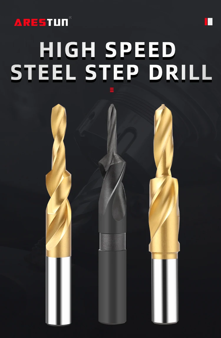 Custom Tungsten Steel Step Drill Carbide Step Twist Drill Multi-stage Non-standard Left Hss Co Drill Bits Coating