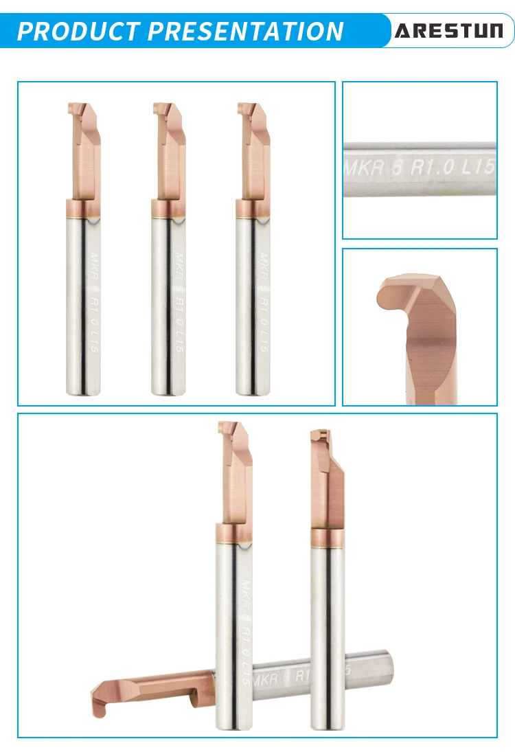 MKR Carbide Small Bore Inside Micro Boring Tools Integral Alloy Tungsten Steel Turning Tool