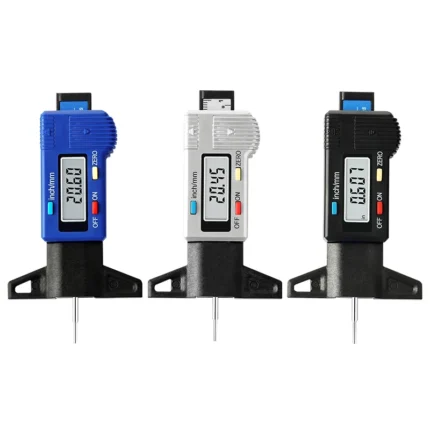Tire Tread Depth Gauge, Digital Tire Tread Depth Gauge LCD Display Professional for All Car 0-1"/25.4 mm