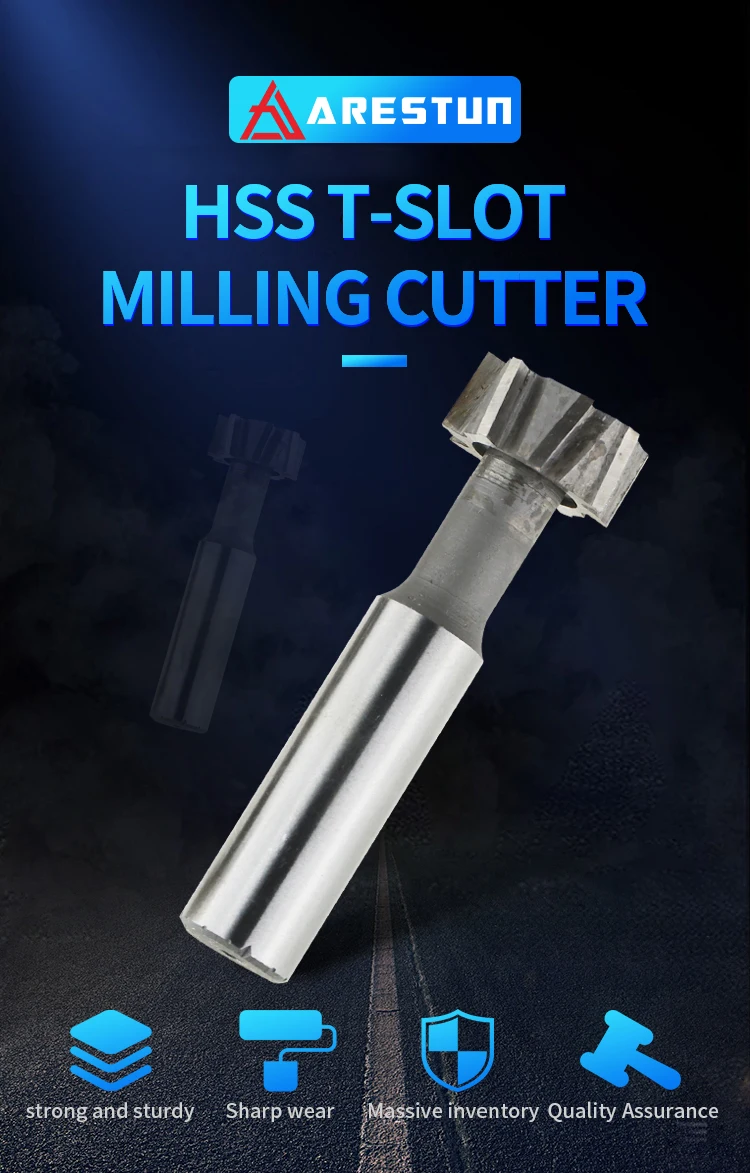 High Quality OEM HSS M2, M35, M42 T-Slot Cutter With Parallel Shank and Taper Shank CNC T-type Milling Cutter