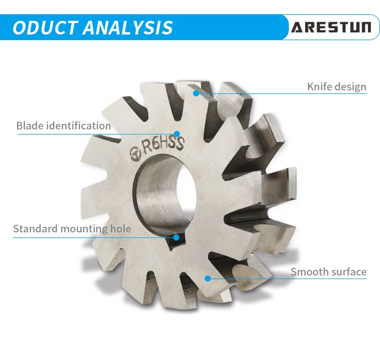HSS M2 R12 Half Round Concave Convex Milling Cutter