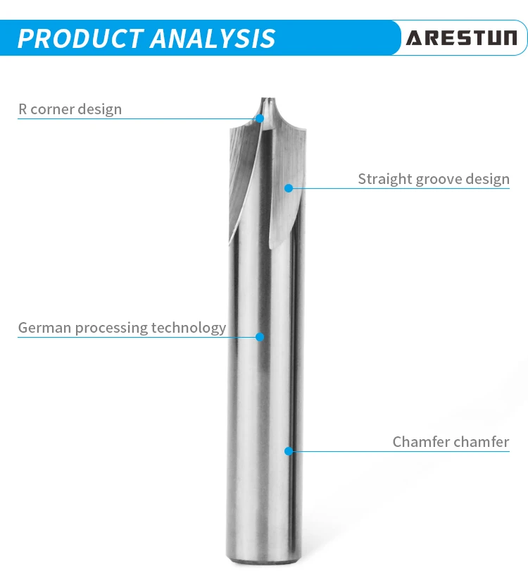 High Quality Safety Milling Cutters Solid Carbide End Mill With Tungsten Steel Inner R Milling Cutter D4/D6/D8/D10/D12