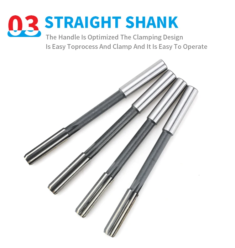 High Speed Manufacturer Router CNC Carbide Tip Tungsten Straight Shank 6 Flute Spiral Flute Center Chamfer Reamers