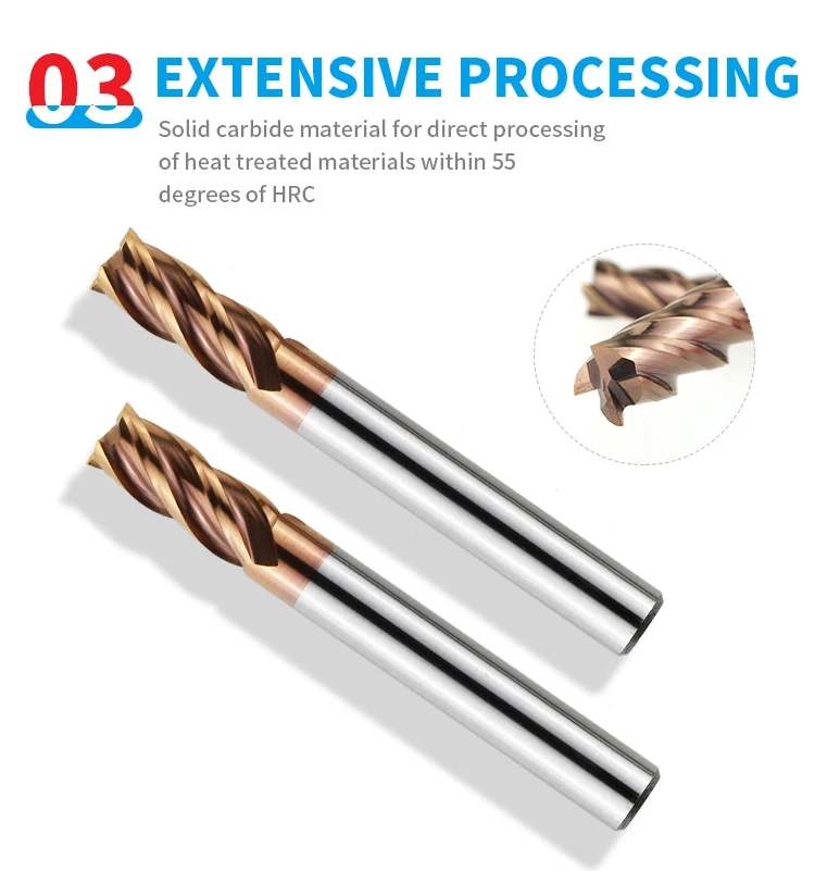4 Flute Solid Tungsten Carbide Milling Cutter Cnc End Mill for Stainless Steel