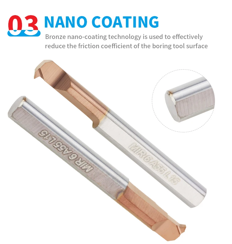 MIR Tool bar Small Diameter Stainless Steel Boring Tool Inner Hole Tungsten Steel Tool bar Alloy Forming