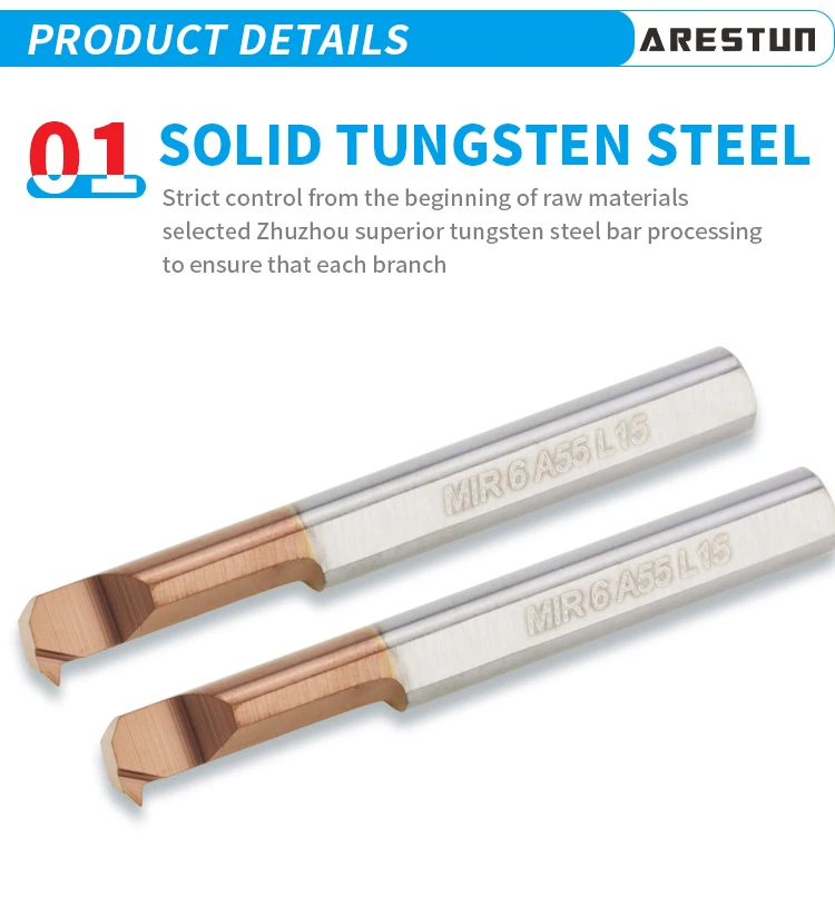MGR Tool bar Small Diameter Stainless Steel Boring Tool Inner Hole Tungsten Steel Tool bar Alloy Forming