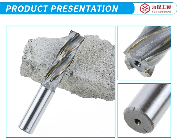 Tungsten Steel Spiral End Mill Customizable YW2 Inlaid Alloy Milling Cutter Welding Carbide Spiral Milling Cutter Tool