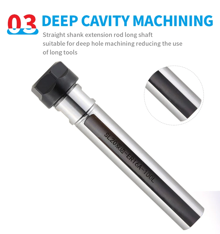 High Precision Tool Holder ER Collet Extension Rod for CNC Machine