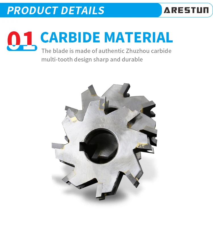 Concave Semi-circular Inlaid Tungsten Steel Three-sided Edge Milling Cutter R5R6R20 Tools Milling Cutter