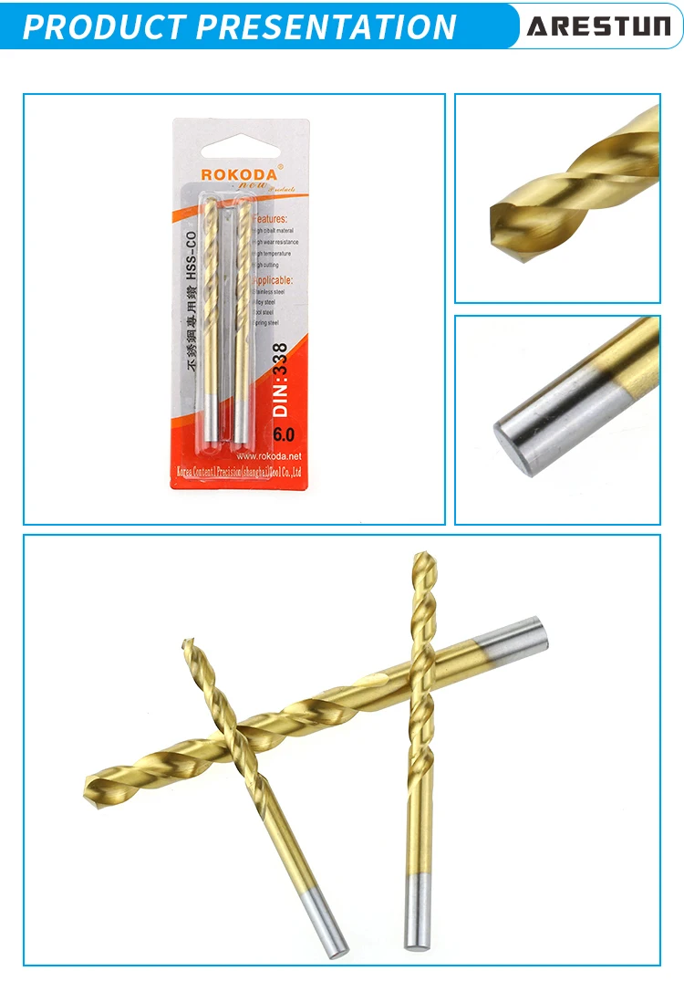 HSS Drill Bits Cast Iron Cobalt Aluminum Metal Tool Twist Drill Bit for Stainless Steel Metal Drilling