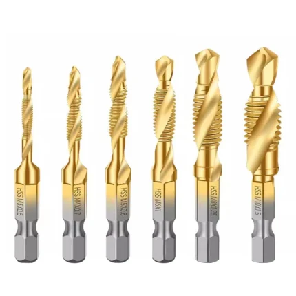 HSS Titanium Machine Taps Sprial Flute Thread Taps M3m4m5m6m8 for Drill Bit Screw Machine Screw Thread Metric Tap Drill Bits