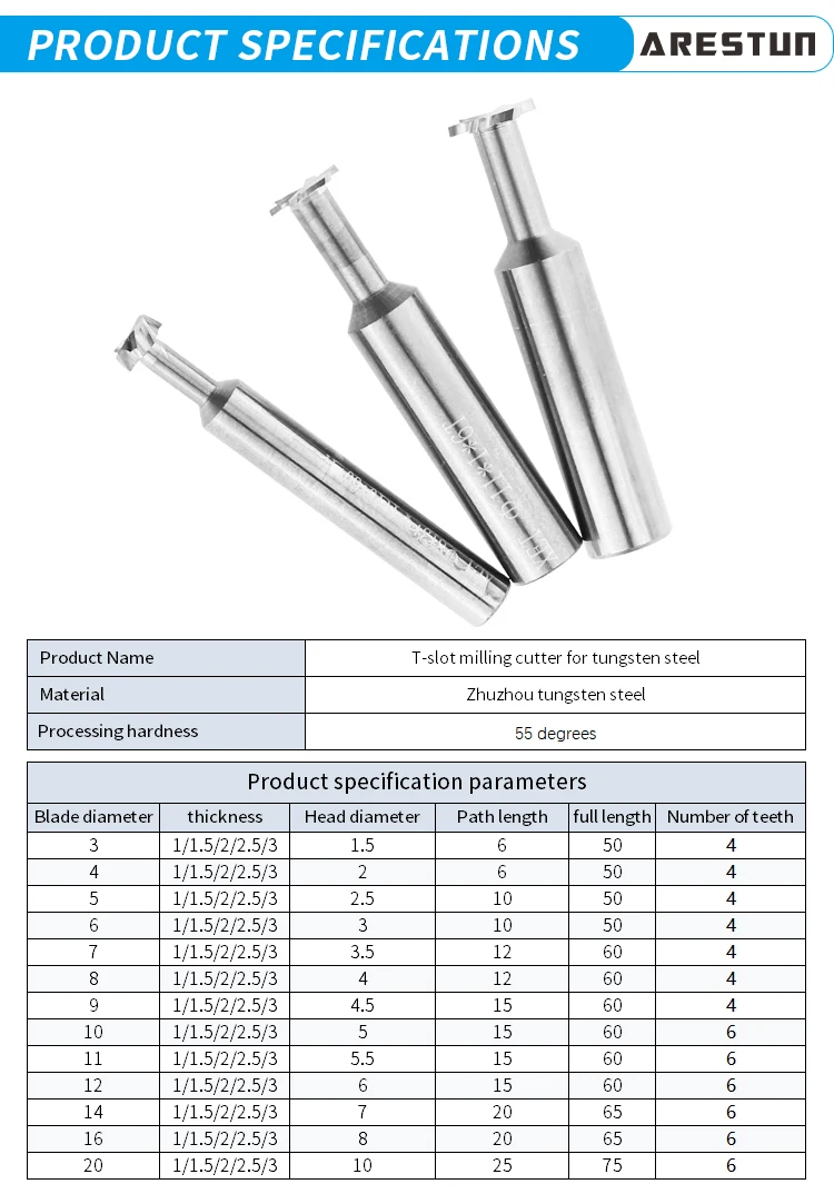 T-Type Milling Cutter Tungsten Carbide Cnc Tool for Aluminum Carbide Burr Custom Face Pre Milling Cutter Bit