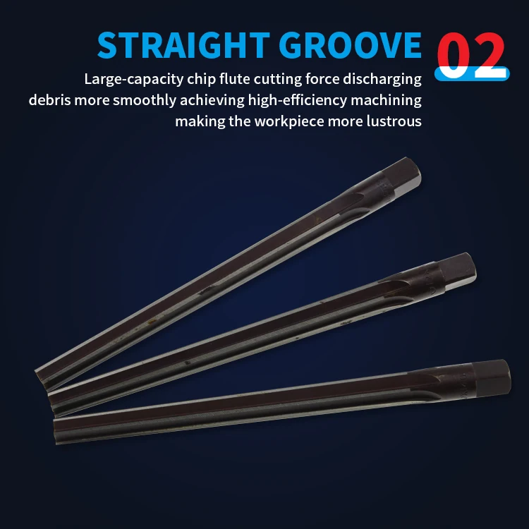 HSS M2/M35 1:50 Taper Pin Reamer with Straight Shank