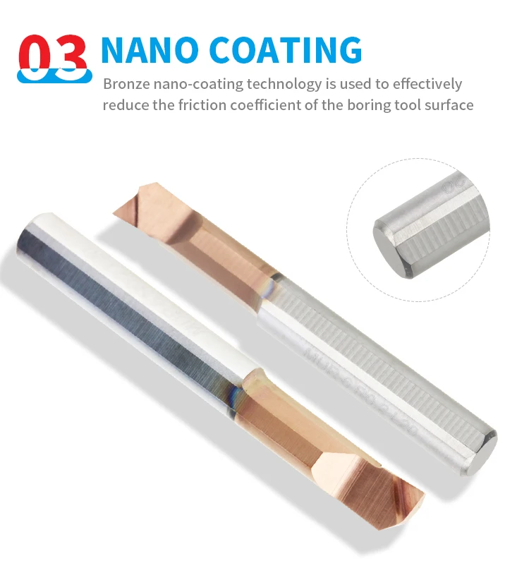 MUR CNC Small Hole Carbide Reaming Tool Micro Tungsten Carbide  Boring bar Cutter