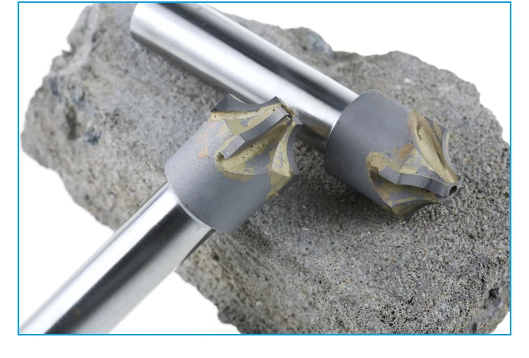 Straight Shank Inlaid with Carbide Tungsten Steel Chamfered Inner R Arc Milling Cutter End Mills Customized R2 R4 R5 R6 R15 R20