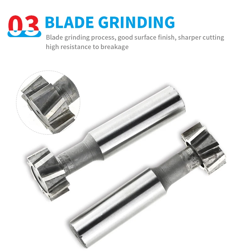 High Quality OEM HSS M2, M35, M42 T-Slot Cutter With Parallel Shank and Taper Shank CNC T-type Milling Cutter