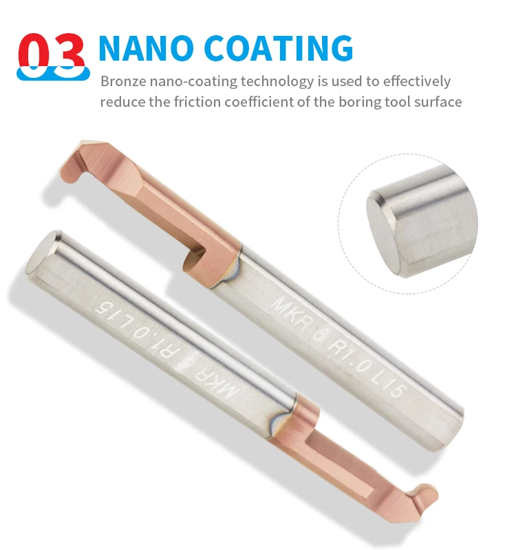 MKR Carbide Small Bore Inside Micro Boring Tools Integral Alloy Tungsten Steel Turning Tool