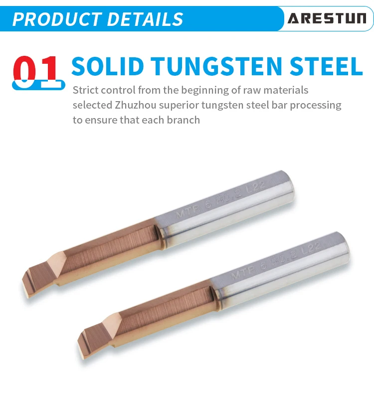 CNC Micro Boring Bars Solid Carbide Tool Mini Boring bar Small Diameter Bore Turning Boring Tool MTR MFR MPR MUR MQR MGR MKR