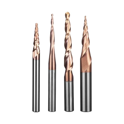 Arestun High Quality Tungsten CNC Milling Cutter Carbide Router Bits End Mill Taper Ball Nose for Wood CNC Cutting Tools Endmill