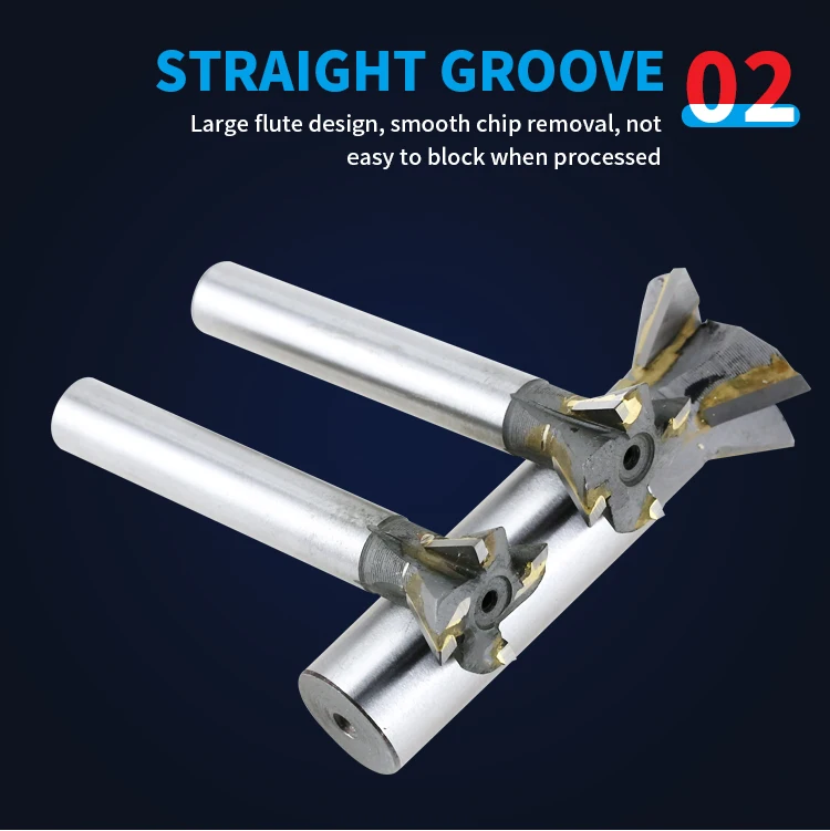 50 Degrees Dovetail Groove Straight Shank Hard Alloy Milling Cutter for Processing Copper Cast Iron