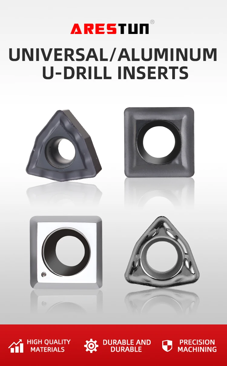 Metal Alloy Steel Indexable U Drill SPMG Drilling Insert Hardstone Carbide Insert