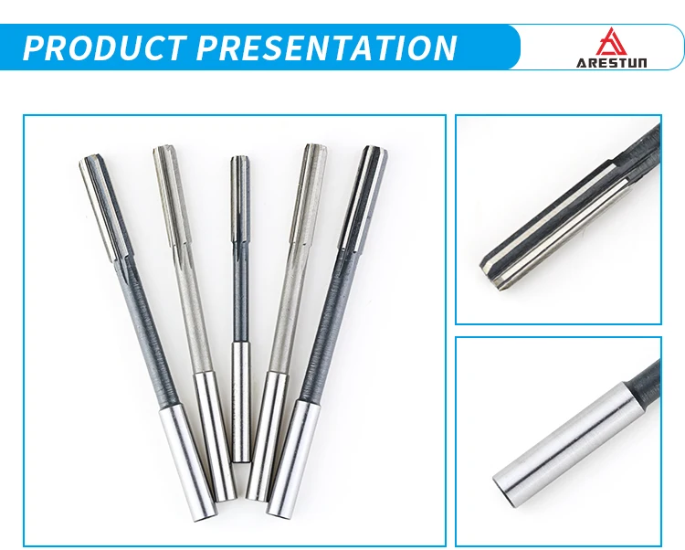 High Speed Manufacturer Router CNC Carbide Tip Tungsten Straight Shank 6 Flute Spiral Flute Center Chamfer Reamers