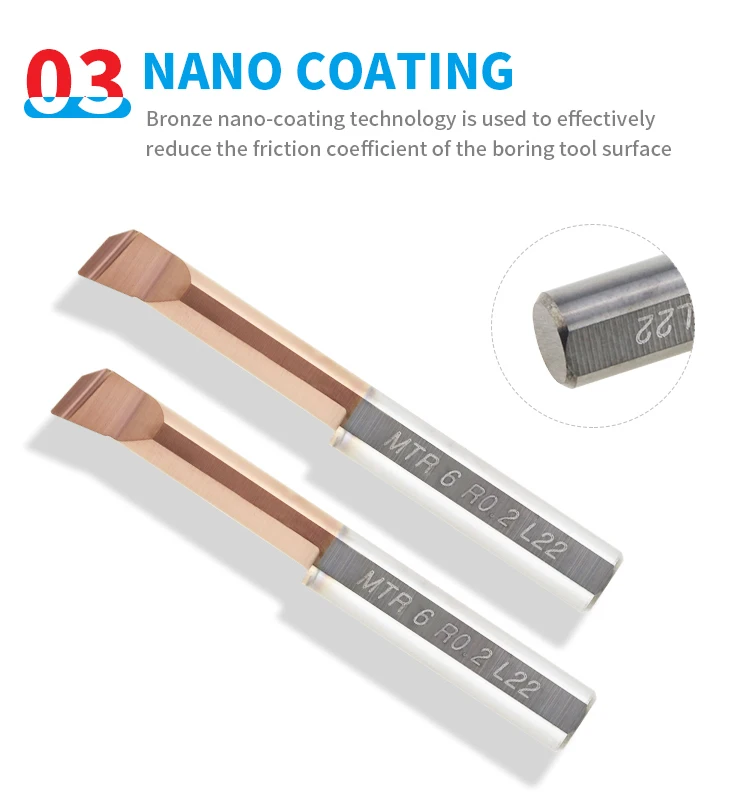 CNC Micro Boring Bars Solid Carbide Tool Mini Boring bar Small Diameter Bore Turning Boring Tool MTR MFR MPR MUR MQR MGR MKR