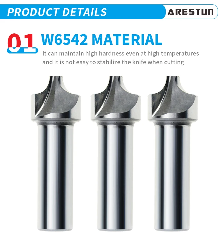 Corner Rounding End Mill HSS R Angle Fillet Radius Quarter Circle Cutter R1-R12