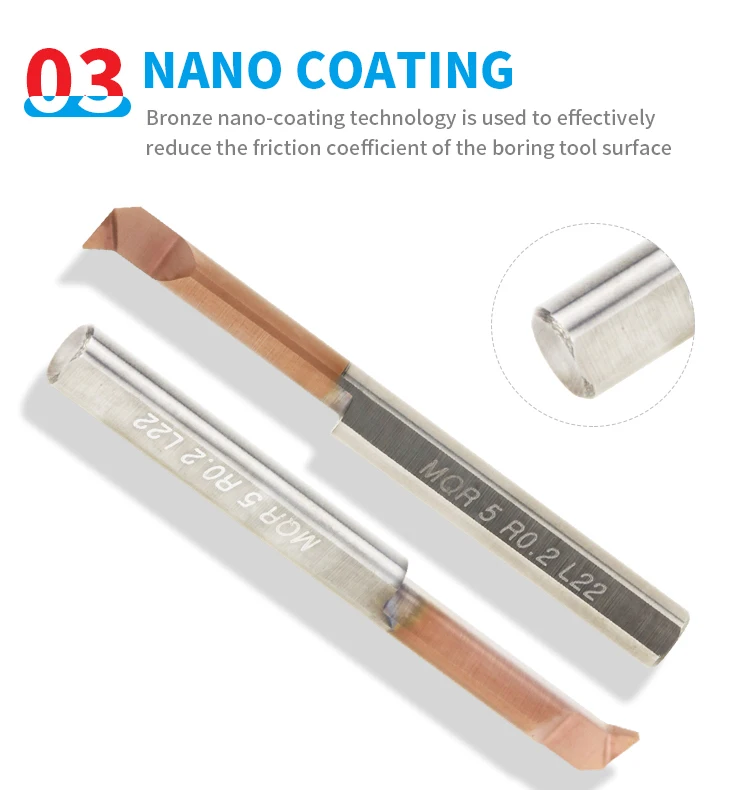 MQR Tool bar Small Diameter Stainless Steel Boring Tool Inner Hole Tungsten Steel Tool bar Alloy Forming